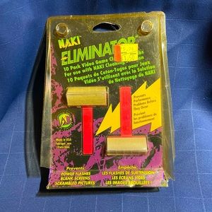 VTG 90s Naki Eliminator cleaning swabs Sega & Nintendo cartridges (10ct) New!